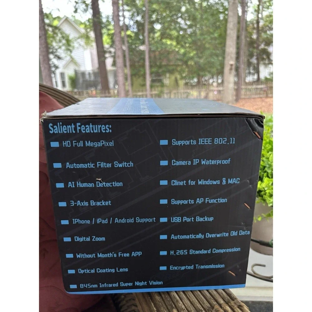 5MP Solar PTZ Wireless Security Camera System 4 Cam 8CH NVR Kit New Open Box